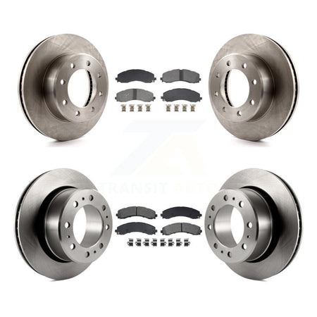 Front Rear Brake Rotor Semi-Metallic Pad Kit For 2020-2021 Ram 3500 With Dual Wheels K8S-104263