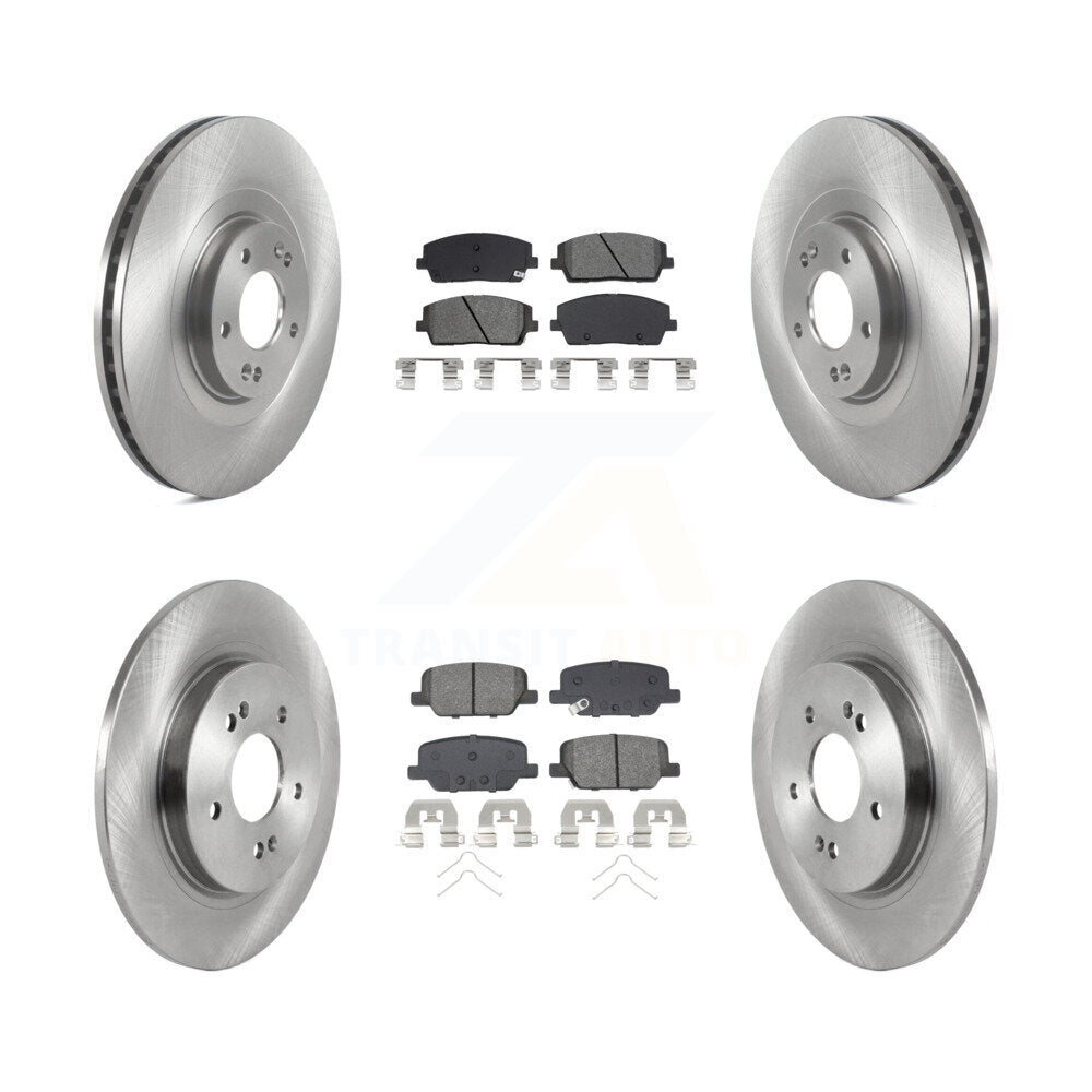 Front Rear Disc Brake Rotors And Semi-Metallic Pad Kit For Hyundai Palisade Kia Telluride K8S-104264