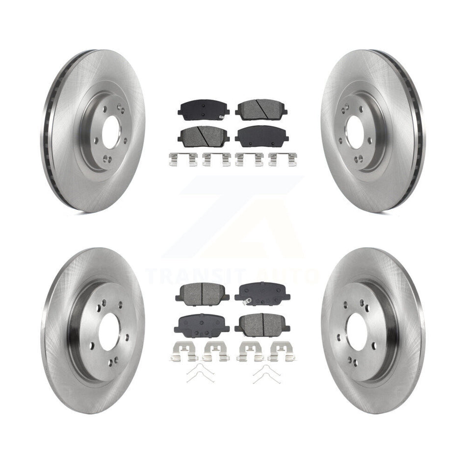 Front Rear Disc Brake Rotors And Semi-Metallic Pad Kit For Hyundai Palisade Kia Telluride K8S-104264