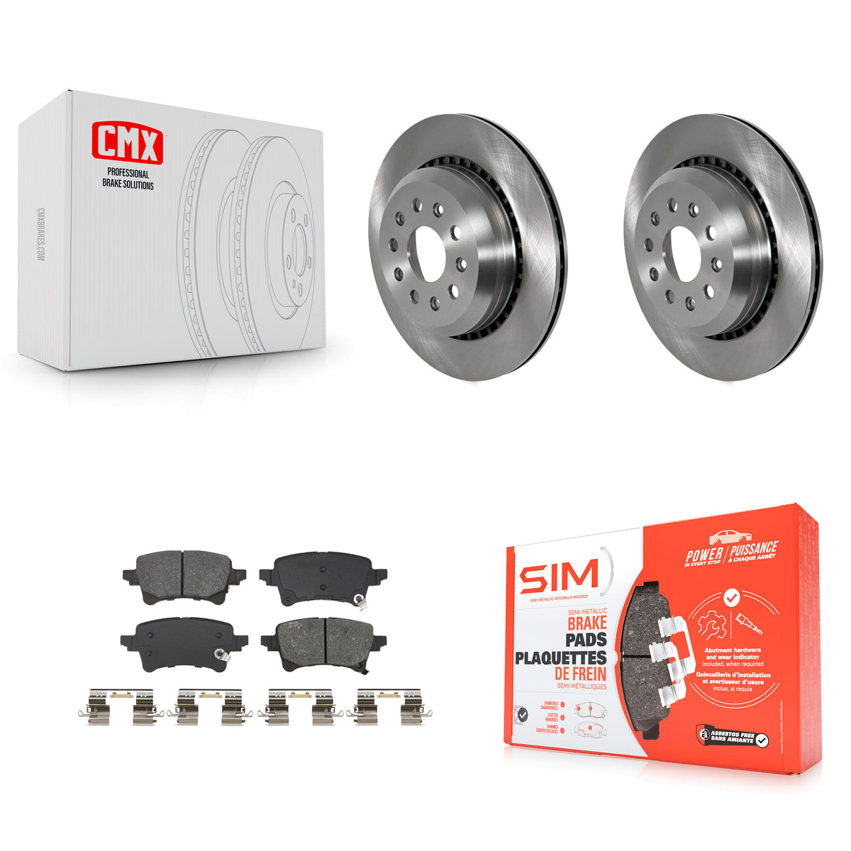 Rear Disc Brake Rotors And Semi-Metallic Pads Kit For Jeep Wrangler Gladiator K8S-104265