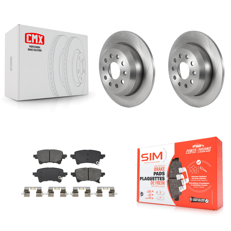 Rear Disc Brake Rotors And Semi-Metallic Pads Kit For Jeep Wrangler K8S-104266