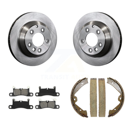 Rear Disc Rotors Semi-Metallic Pads And Parking Shoes Kit For Volkswagen Touareg Porsche K8S-104278