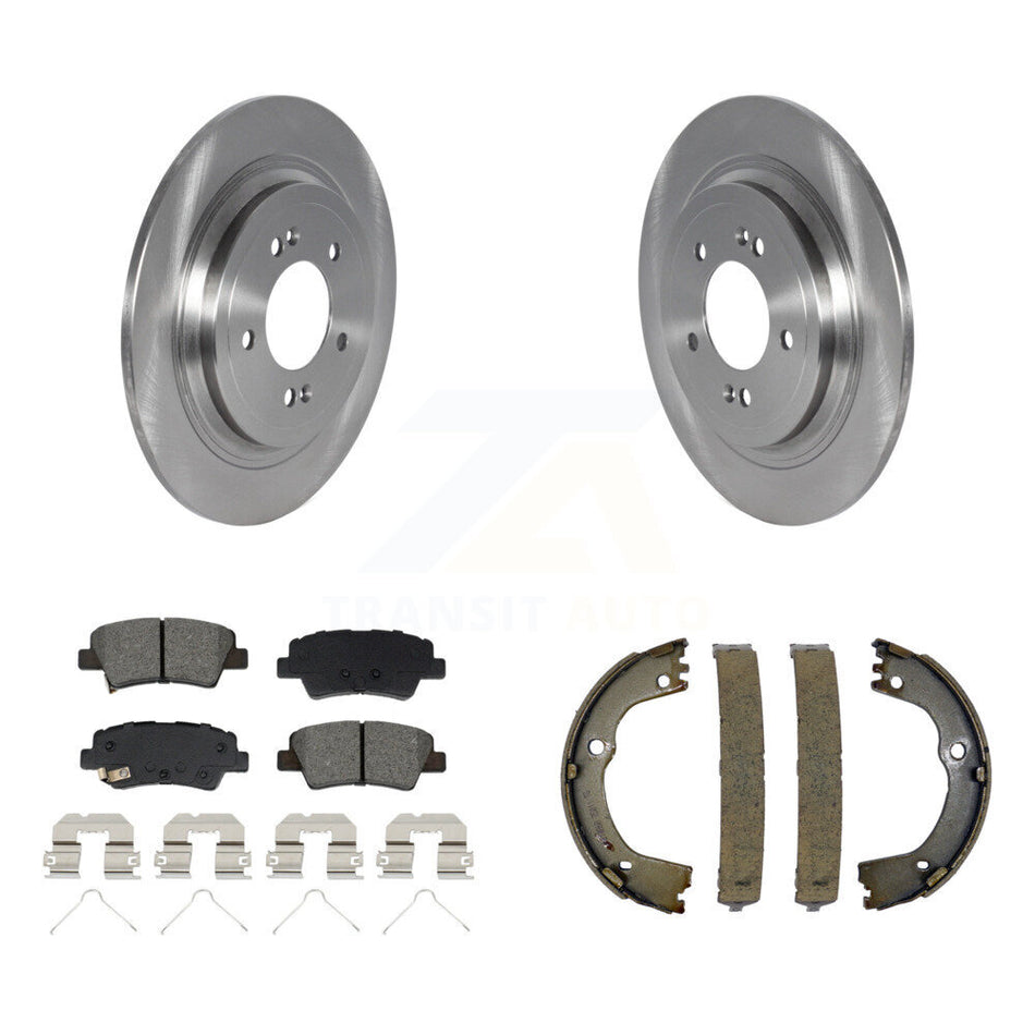 Rear Disc Rotors Semi-Metallic Pads And Parking Shoes Kit For Kia Sportage Hyundai Tucson K8S-104290