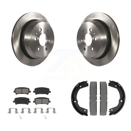 Rear Disc Rotors Semi-Metallic Pads & Parking Shoes Kit For Chevrolet Colorado GMC Canyon K8S-104303