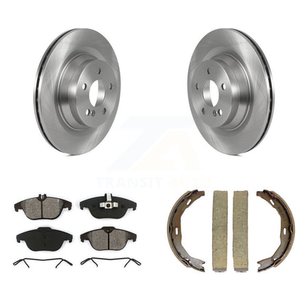 Rear Disc Rotors Semi-Metallic Pads And Parking Brake Shoes Kit For Mercedes-Benz E550 K8S-104308