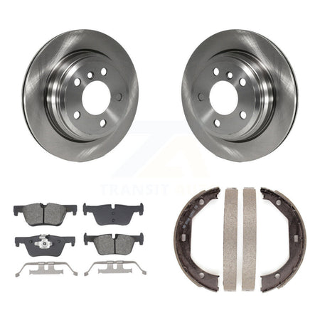 Rear Disc Rotors Semi-Metallic Pads Parking Shoes Kit For BMW 328i xDrive 330i 320i 428i K8S-104331