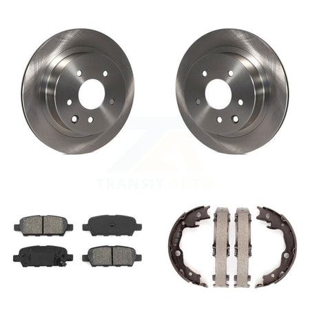 Rear Disc Rotors Semi-Metallic Pads & Parking Shoes Kit For Nissan Rogue LEAF Juke Select K8S-104365