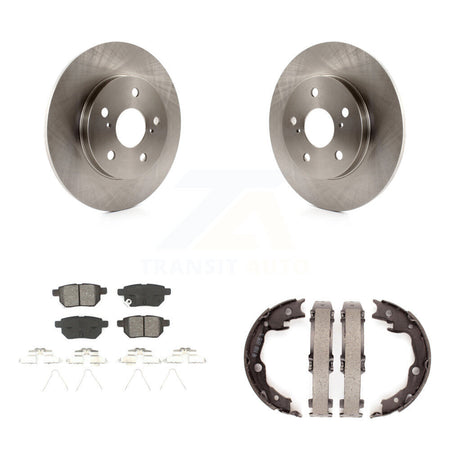 Rear Disc Rotors Semi-Metallic Pads And Parking Shoes Kit For Toyota Matrix Pontiac Vibe K8S-104368