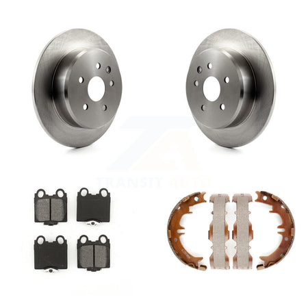 Rear Disc Rotors Semi-Metallic Pads & Parking Shoes Kit For Lexus SC430 IS300 GS300 GS400 K8S-104385