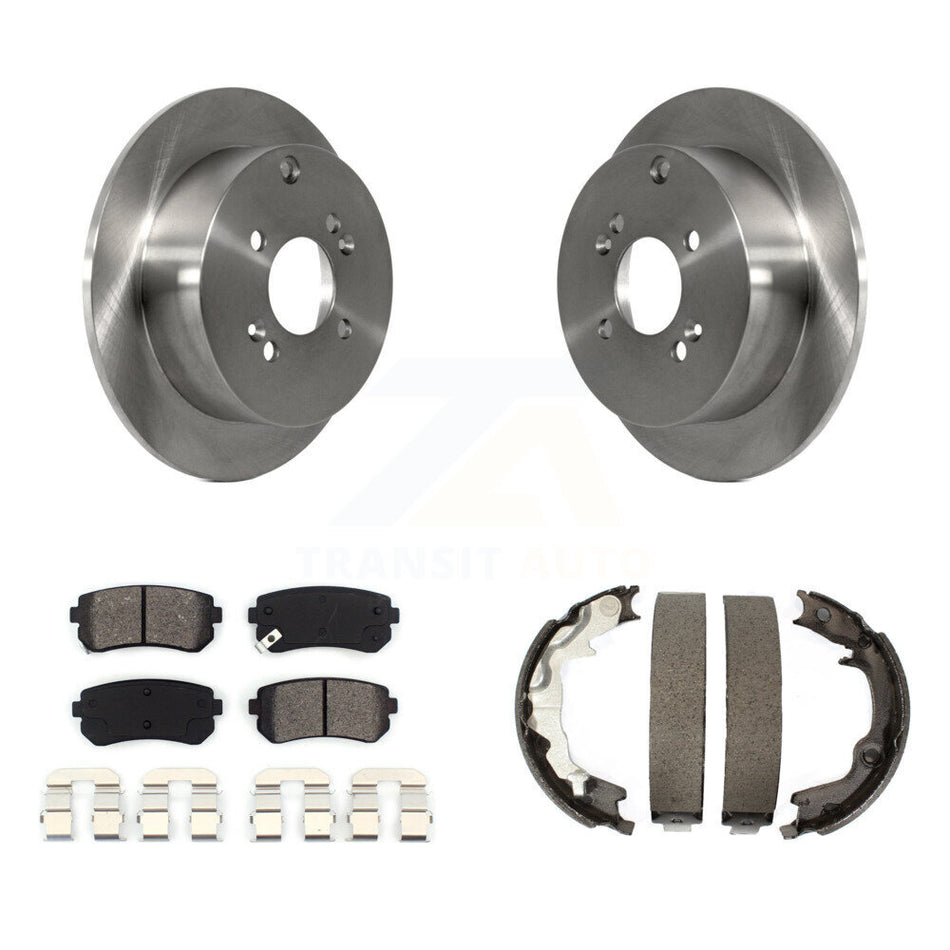 Rear Disc Rotors Semi-Metallic Pads And Parking Shoes Kit For Hyundai Accent Kia Rio5 Rio K8S-104440