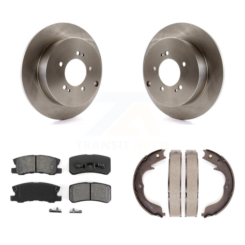 Rear Disc Rotors Semi-Metallic Pads And Parking Shoes Kit For Mitsubishi Lancer Outlander K8S-104467