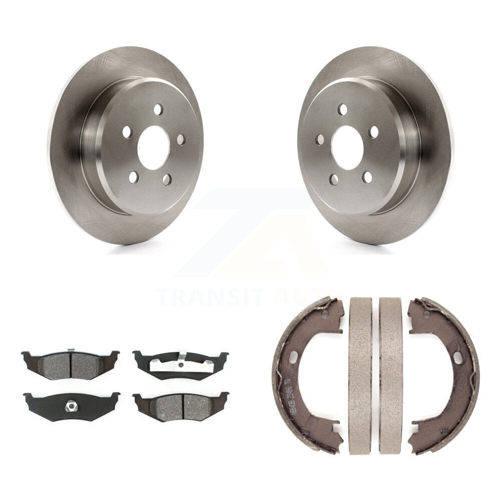 Rear Disc Rotors Semi-Metallic Pads And Parking Shoes Kit For Chrysler PT Cruiser Sebring K8S-104482