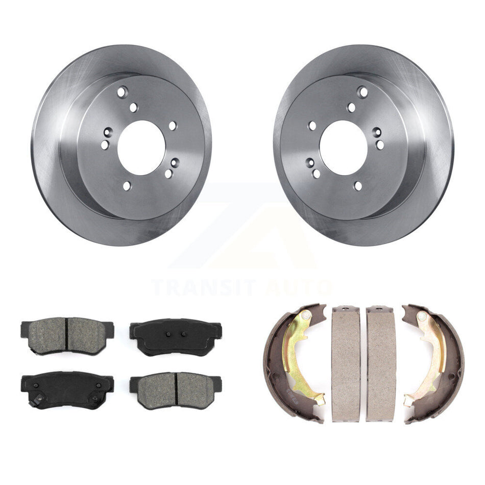 Rear Disc Rotors Semi-Metallic Pads Parking Shoes Kit For Hyundai Tucson Kia Sportage Fe K8S-104487