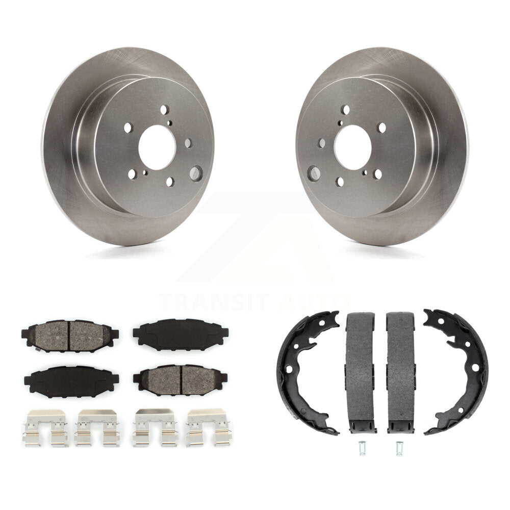 Rear Disc Rotors Semi-Metallic Pads And Parking Shoes Kit For Subaru Crosstrek Impreza XV K8S-104507
