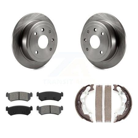 Rear Disc Rotors Semi-Metallic Pads And Parking Brake Shoes Kit For Suzuki Forenza Reno K8S-104515