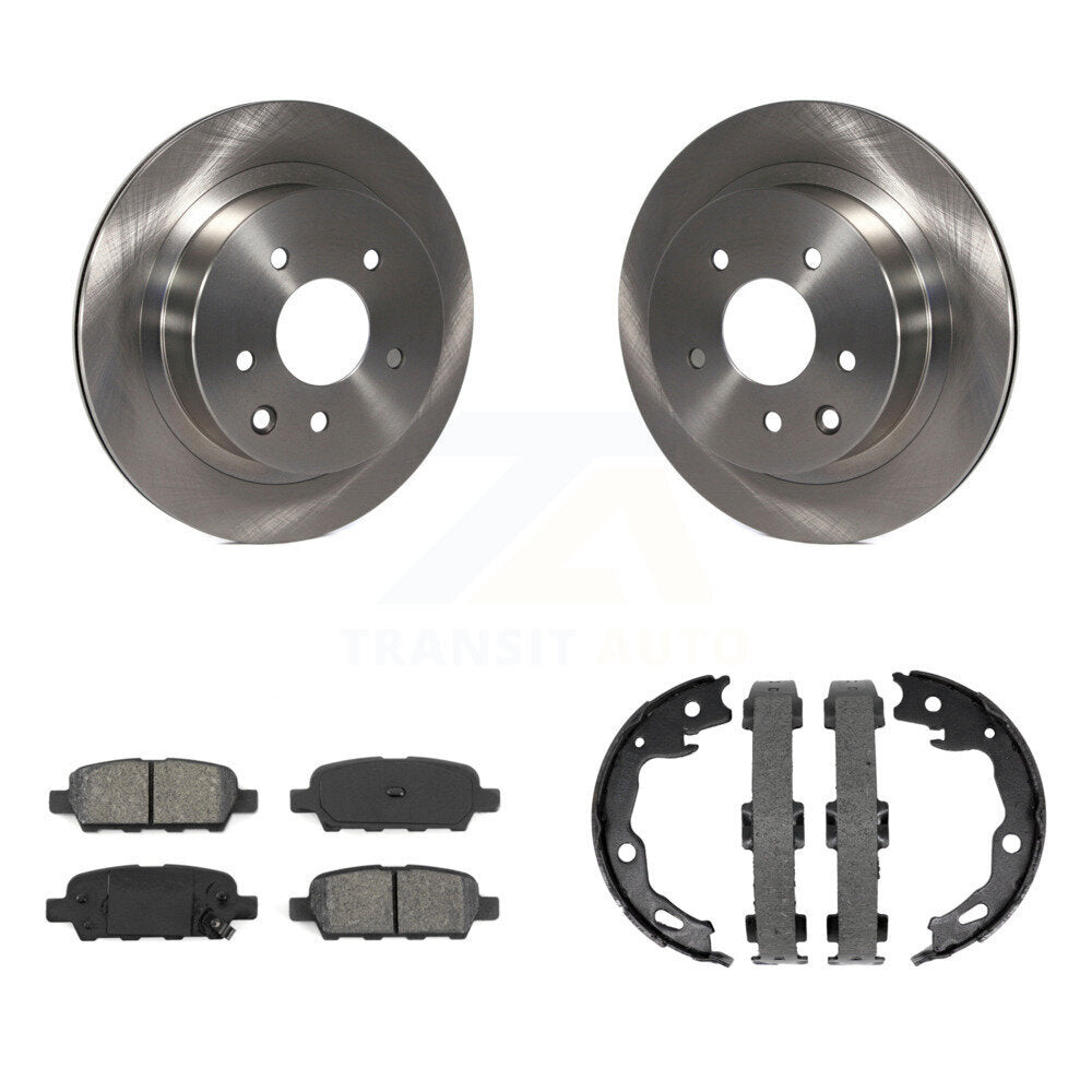 Rear Disc Rotors Semi-Metallic Pads And Parking Shoes Kit For Nissan Rogue Sport Qashqai K8S-104517