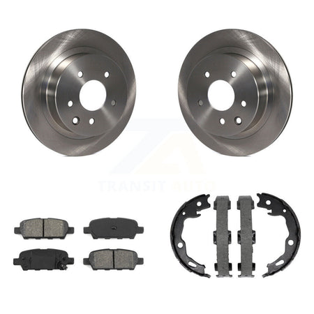 Rear Disc Rotors Semi-Metallic Pads And Parking Shoes Kit For Nissan Rogue Sport Qashqai K8S-104517
