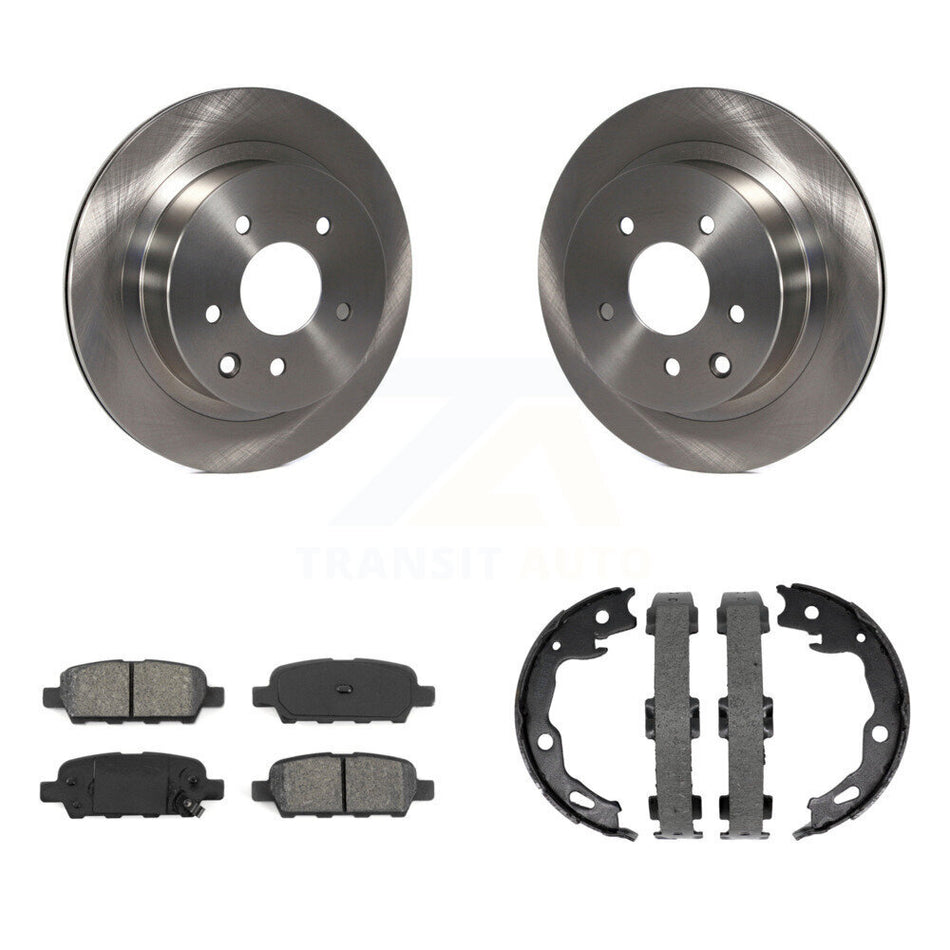 Rear Disc Rotors Semi-Metallic Pads And Parking Shoes Kit For Nissan Rogue Sport Qashqai K8S-104517