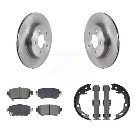 Rear Disc Rotors Semi-Metallic Pads And Parking Shoes Kit For Nissan Rogue Sport Qashqai K8S-104518