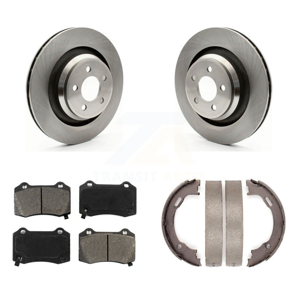 Rear Disc Rotors Semi-Metallic Pads And Parking Shoes Kit For Dodge Charger Chrysler 300 K8S-104583