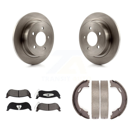 Rear Disc Rotors Semi-Metallic Pads And Parking Shoes Kit For 2004-2008 Chrysler Pacifica K8S-104588
