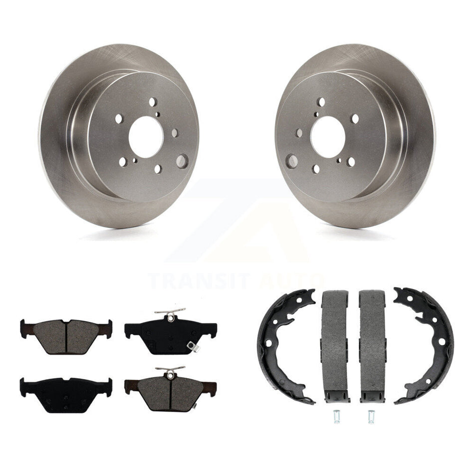 Rear Disc Rotors Semi-Metallic Pads And Parking Brake Shoes Kit For Subaru Crosstrek K8S-104595