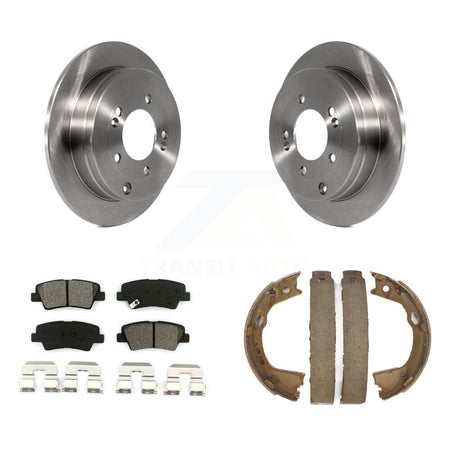 Rear Disc Rotors Semi-Metallic Pads Parking Shoes Kit For 2010 Hyundai Azera To 07 06 09 K8S-104617