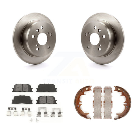 Rear Disc Rotors Semi-Metallic Pads Parking Shoes Kit For Toyota Camry Lexus ES330 ES300 K8S-104620
