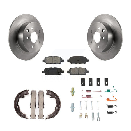 Rear Disc Rotors Semi-Metallic Pads Parking Shoes And Hardware Kit For Nissan Sentra Juke K8S-104718