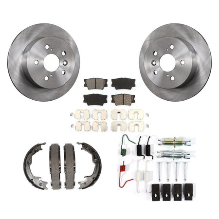 Rear Disc Rotors Semi-Metallic Pads Parking Shoes And Hardware Kit For Toyota Camry Lexus K8S-104818