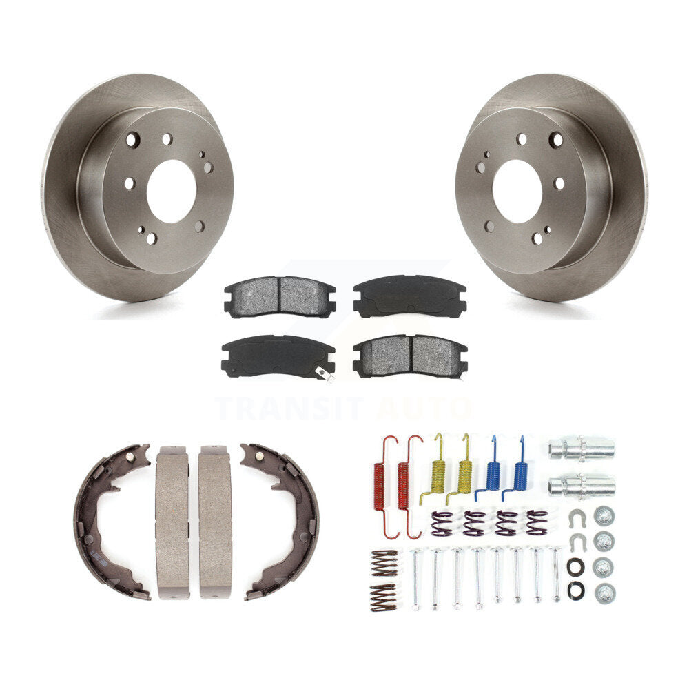 Rear Disc Rotors Semi-Metallic Pads Parking Shoes And Hardware Kit For Mitsubishi Eclipse K8S-104821