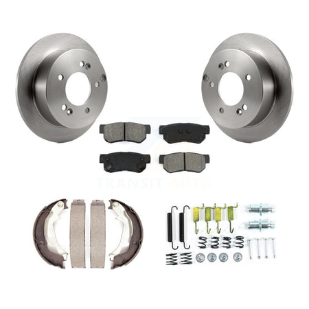Rear Disc Rotors Semi-Metallic Pads Parking Shoes & Hardware Kit For Hyundai Sonata XG350 K8S-104937