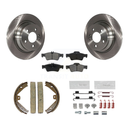 Rear Disc Rotors Semi-Metallic Pads Parking Shoes And Hardware Kit For Mercedes-Benz E250 K8S-104970