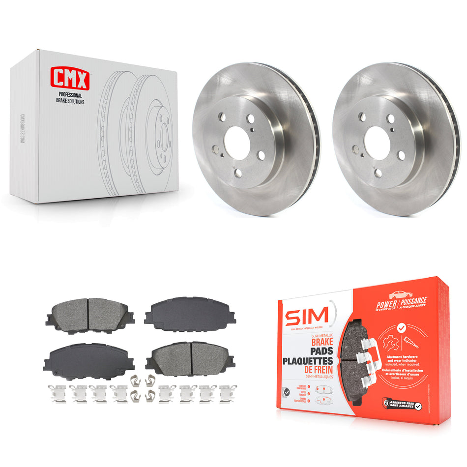 Front Disc Brake Rotors And Semi-Metallic Pads Kit For Toyota Corolla K8S-104989