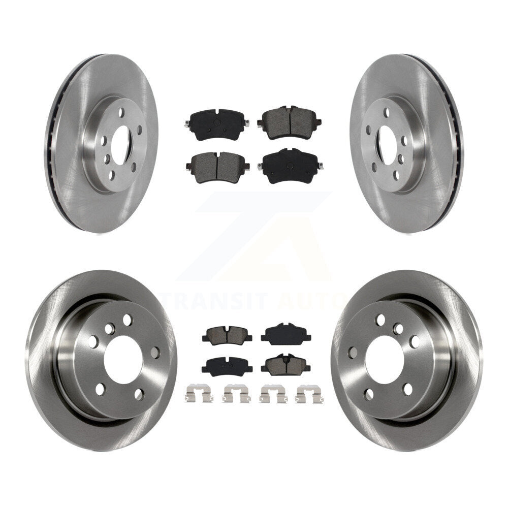 Front Rear Disc Brake Rotors Semi-Metallic Pad Kit For 2022 Mini Cooper S with GAS engine K8S-105003