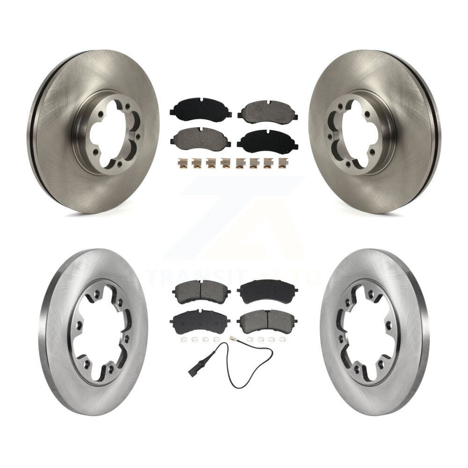 Front Rear Disc Brake Rotors And Semi-Metallic Pads Kit For 2023 Ford Transit-350 HD RWD K8S-105007