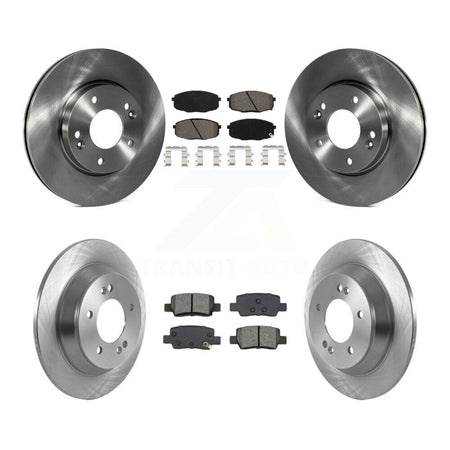 Front Rear Brake Rotor & Semi-Metallic Pad Kit For Kia Seltos With Electric Parking K8S-105016