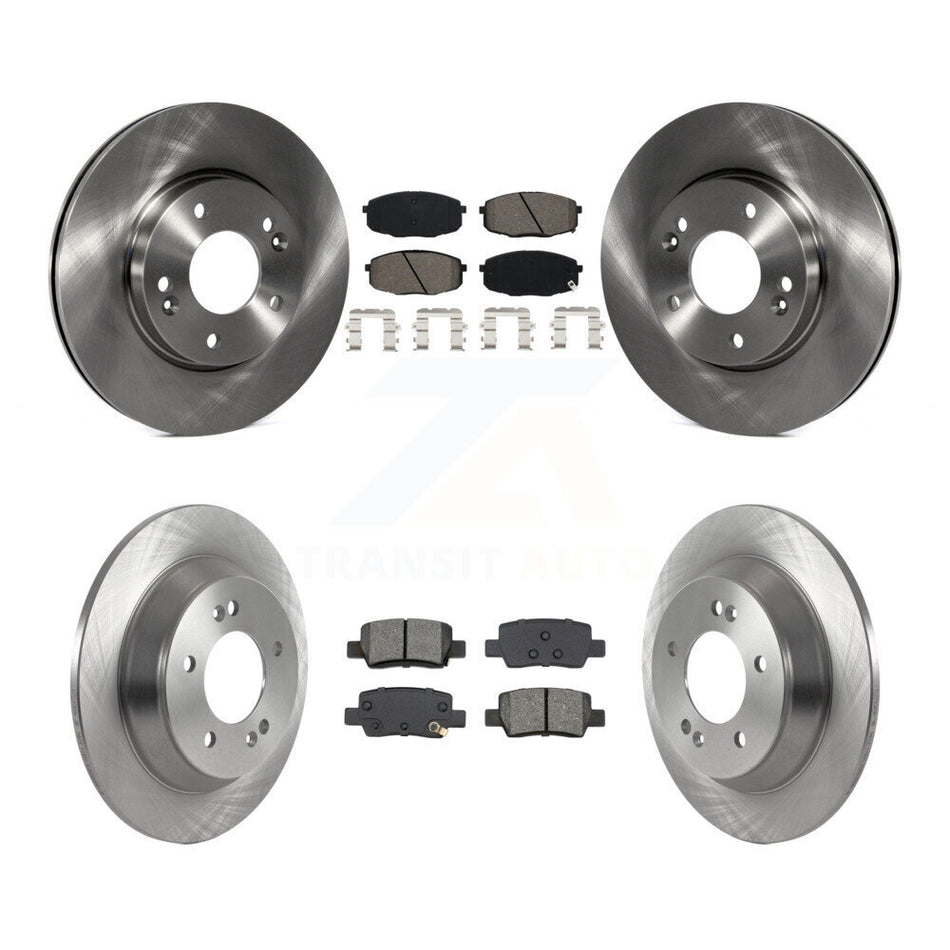 Front Rear Brake Rotor & Semi-Metallic Pad Kit For Kia Seltos With Electric Parking K8S-105016