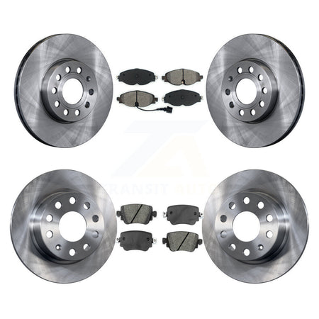 Front Rear Disc Brake Rotors And Semi-Metallic Pads Kit For Volkswagen Golf SportWagen K8S-105017