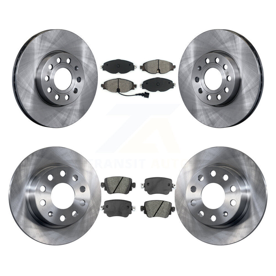 Front Rear Disc Brake Rotors And Semi-Metallic Pads Kit For Volkswagen Golf SportWagen K8S-105017