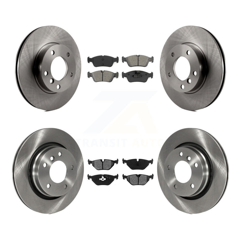 Front Rear Brake Rotors Semi-Metallic Pad Kit For BMW 328i With 294mm Diameter Rotor K8S-105022