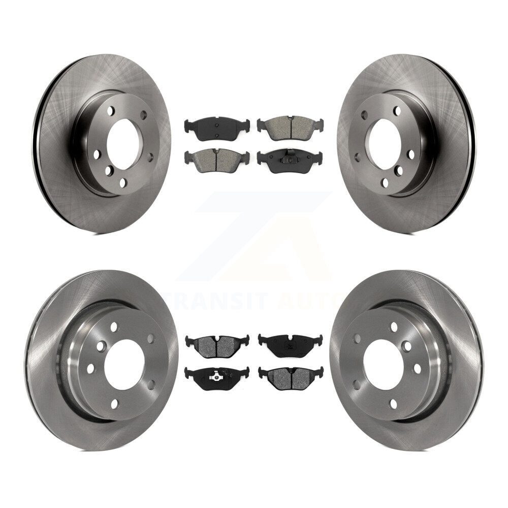 Front Rear Brake Rotors Semi-Metallic Pad Kit For BMW 328i With 276mm Diameter Rotor K8S-105023