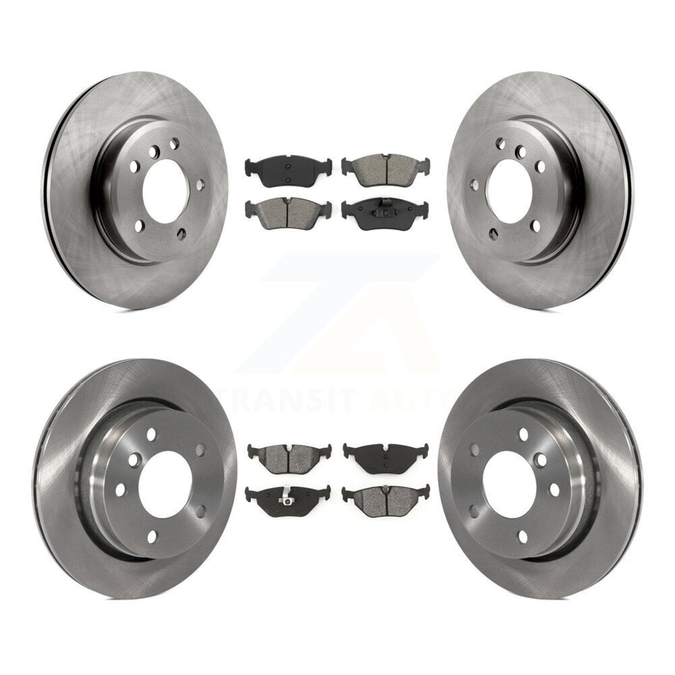 Front Rear Brake Rotors Semi-Metallic Pad Kit For BMW 328i With 276mm Diameter Rotor K8S-105025