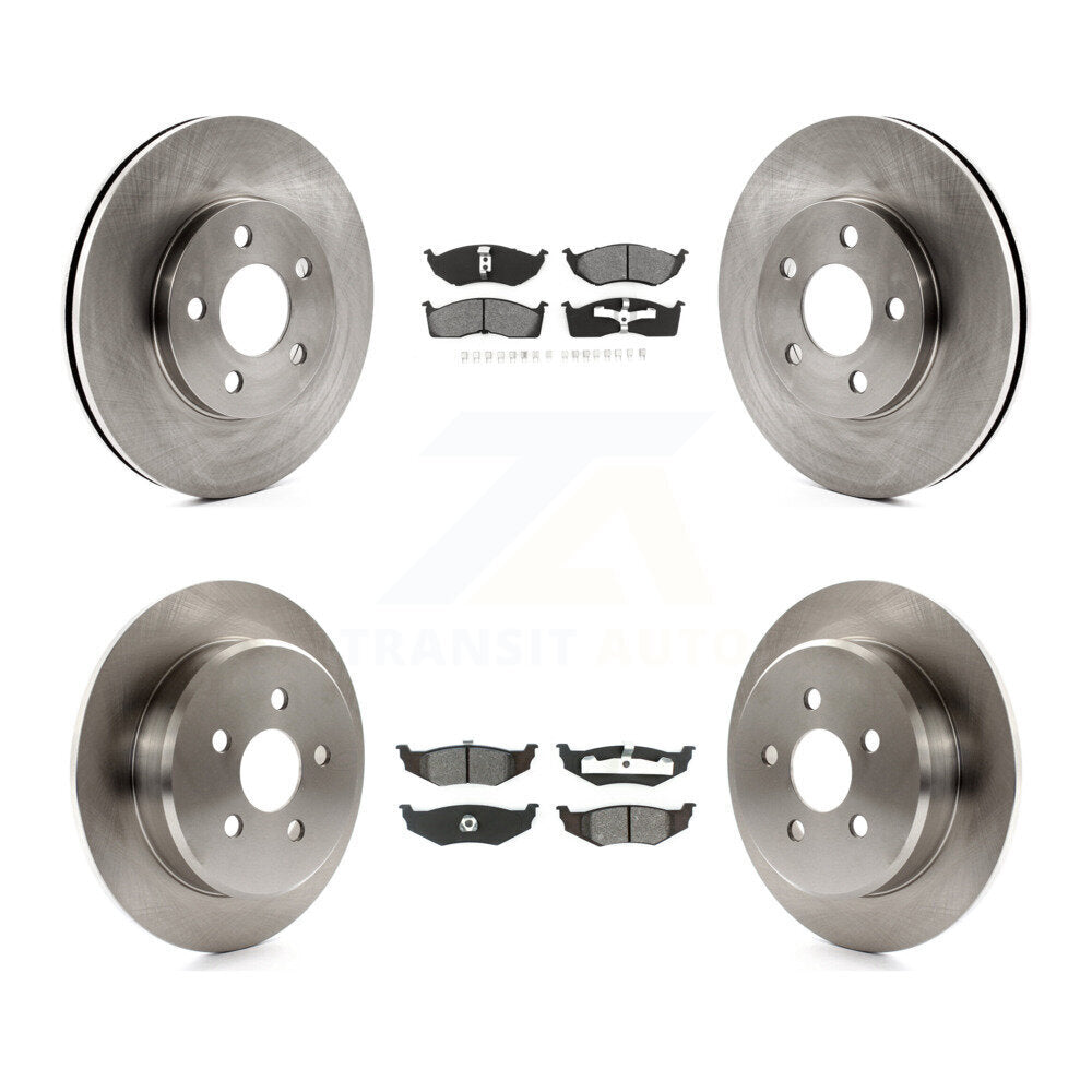 Front Rear Disc Brake Rotors And Semi-Metallic Pads Kit For Neon Chrysler Dodge Plymouth K8S-105026
