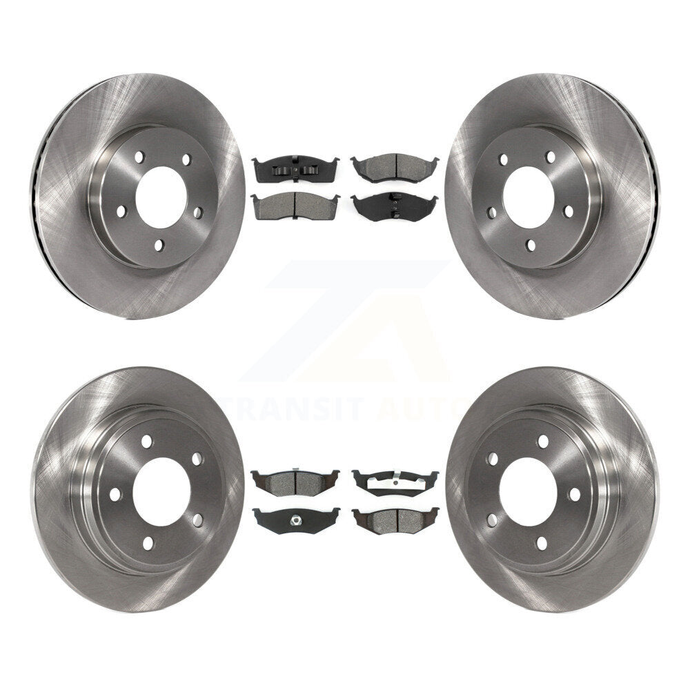 Front Rear Brake Rotors & Semi-Metallic Pad Kit For Chrysler Intrepid Dodge 300M Concorde K8S-105027