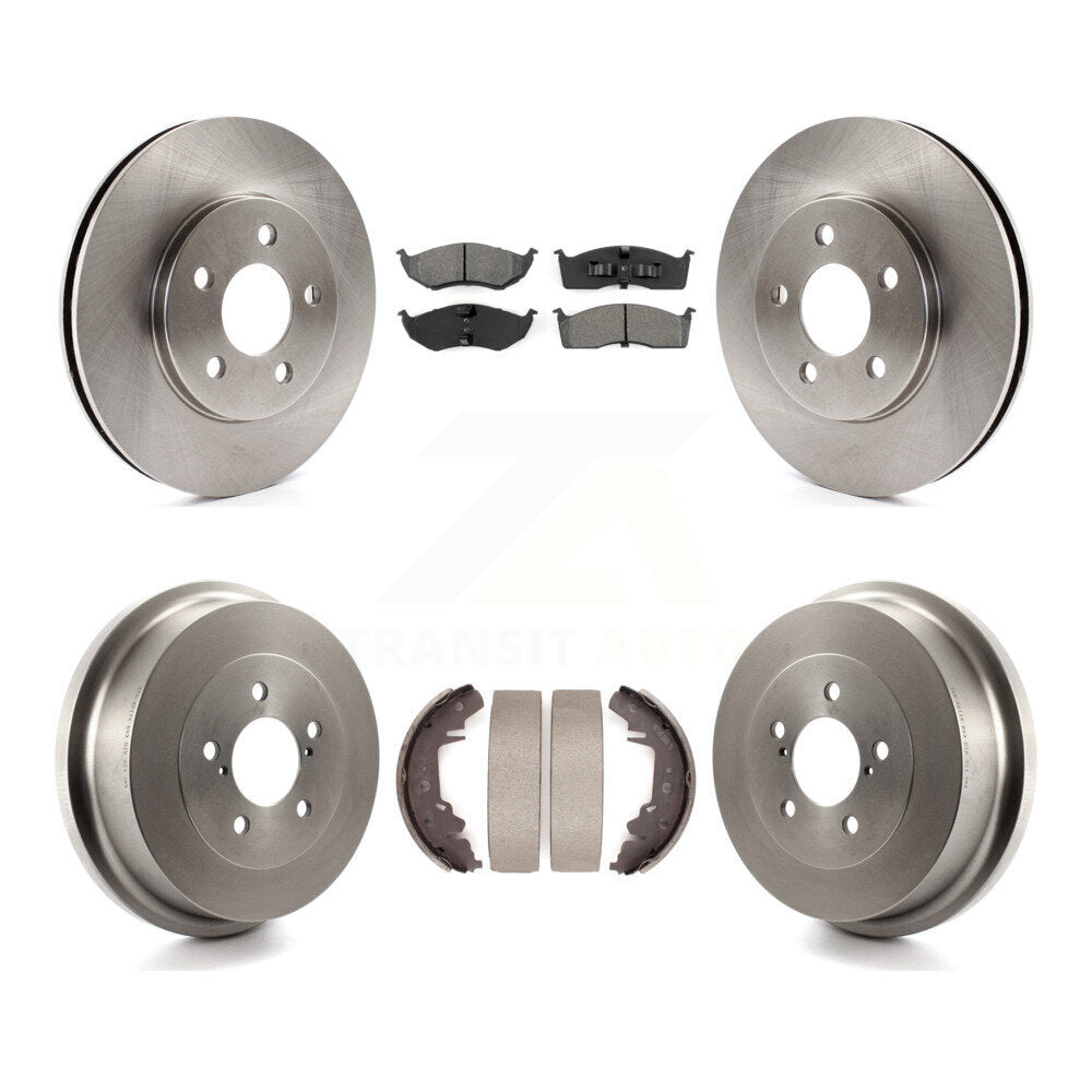 Front Rear Disc Brake Rotors Semi-Metallic Pads And Drum Kit For Chrysler Grand Voyager K8S-105036