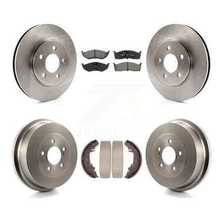 Front Rear Disc Brake Rotors Semi-Metallic Pads And Drum Kit For Chrysler Grand Voyager K8S-105036
