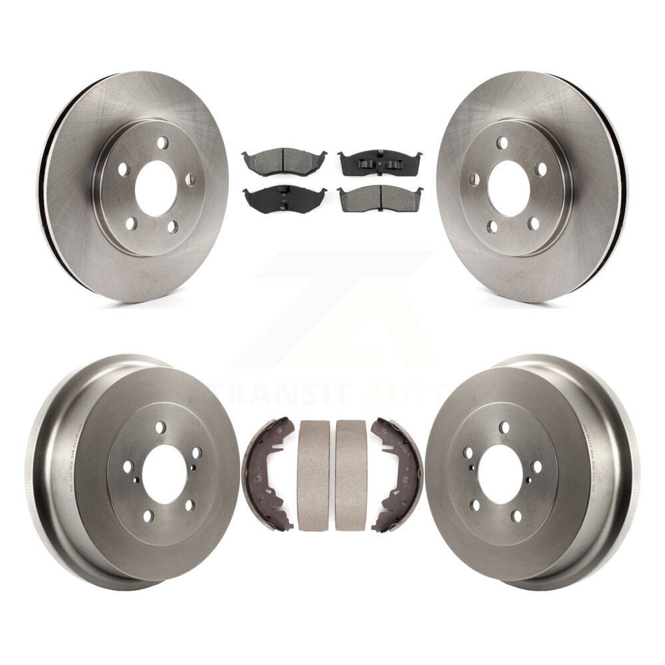 Front Rear Disc Brake Rotors Semi-Metallic Pads And Drum Kit For Chrysler Grand Voyager K8S-105036