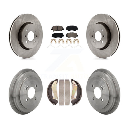 Front Rear Disc Brake Rotors Semi-Metallic Pads And Drum Kit For Kia Rio Hyundai Accent K8S-105037