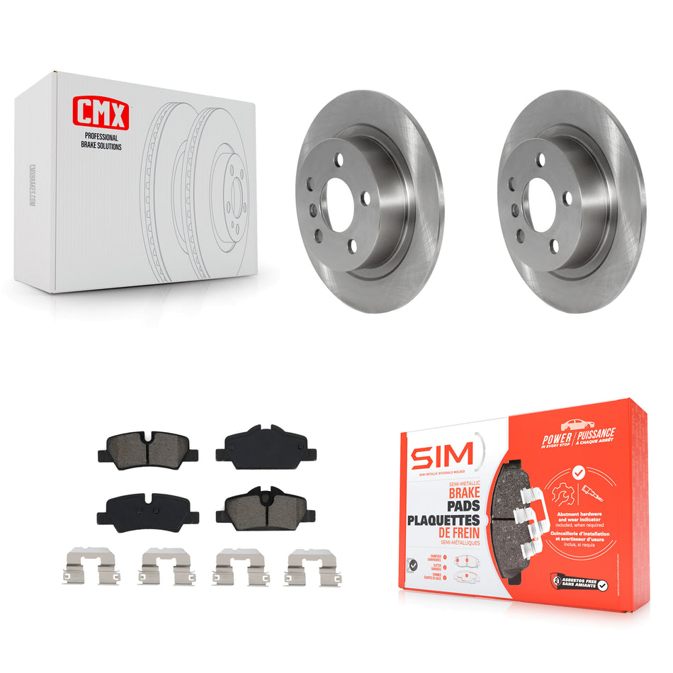 Rear Brake Rotor & Semi-Metallic Pad Kit For 20-22 Mini Cooper BATTERY EV (EV BEV) engine K8S-105049